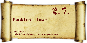 Menkina Timur névjegykártya